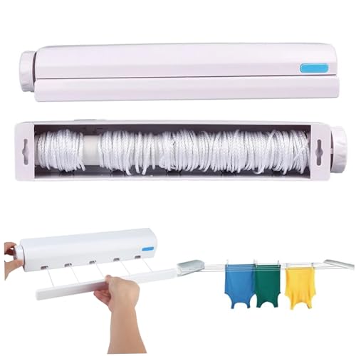 Corde à linge rétractable d'intérieur pour optimiser l'espace de la baignoire - 4