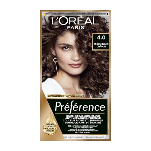 L’Oréal Paris Préférence Récital 4 Tahiti coloración del cabello Marrón - Coloración del cabello (Marrón, Châtain, 65 mm, 93 mm, 172 mm, 281 g)