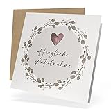 Trauerkarte, Beileidskarte, Kondolenzkarte, mit Umschlag, Klappkarte 15x15 cm hochwertig, stabiles Papier, Trauerkarte mit Umschlag, stilvolles und herzliches Design