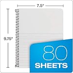 Oxford Primary Spiral Notebooks for School, 3 Pack of Coil Notebooks, Writing & Drawing Journals for Kids, Pre-K to Grade 2, Durable Plastic Covers, 80 Sheets, 9-3/4" x 7-1/2", Blue, Green, Red