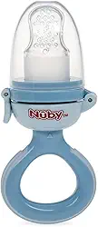 Nuby Alimentador de Silicone para Bebê com Regulagem Azul