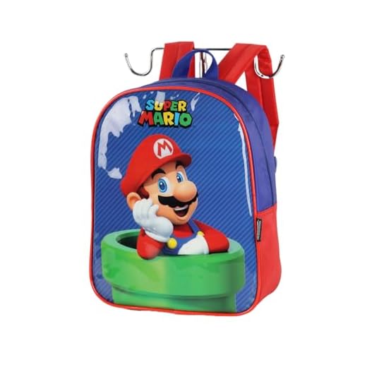 Mochila Costas Escolar Infantil Super Mario Bros Licenciada - Azul
