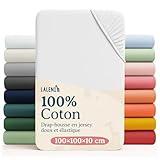 Laleni Draps Housses 100x100 cm en Jersey - Lot de 2 Drap Housse Bebe certifié Oeko-TEX 1...