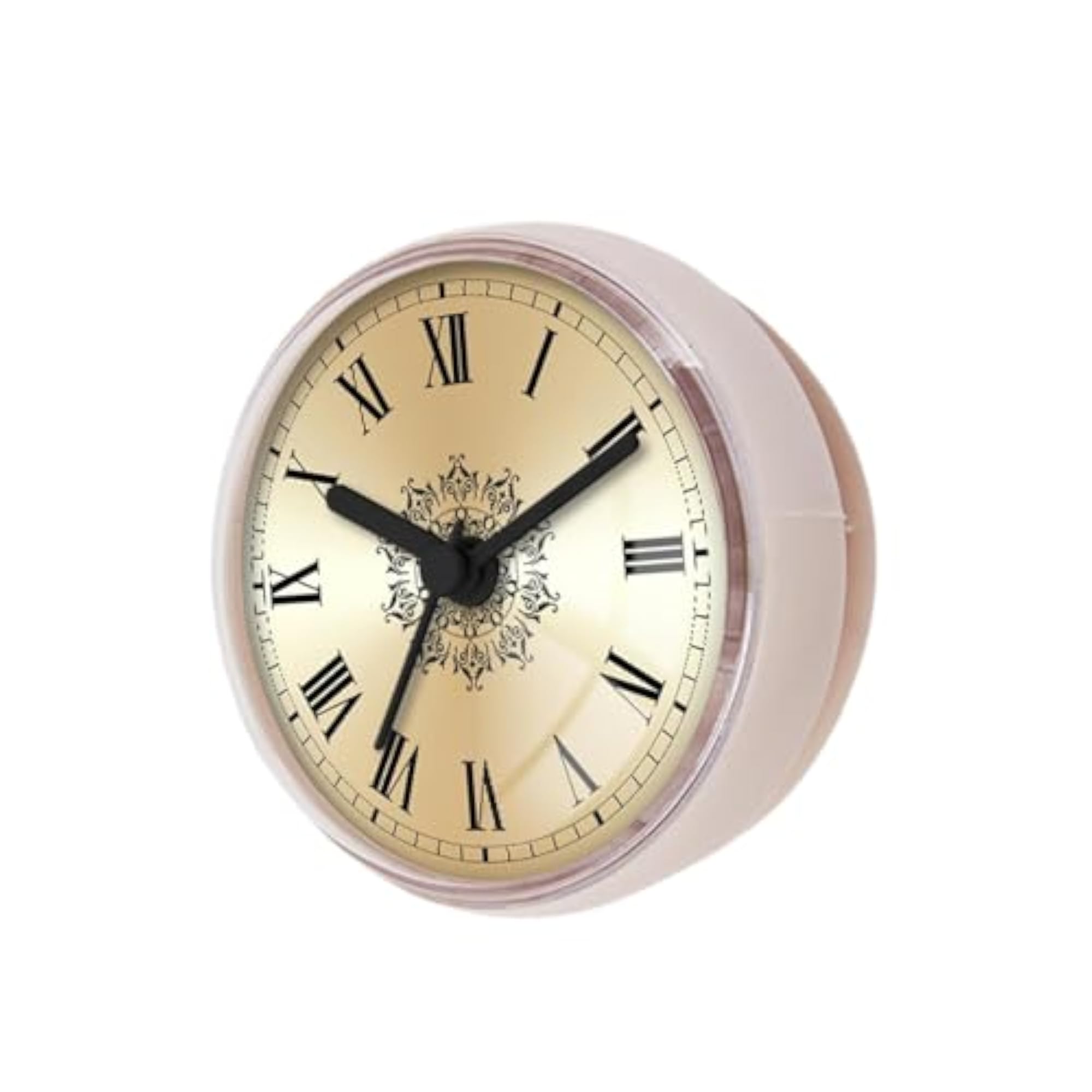 Waterproof Round Shower Clock with Suction Cup, White