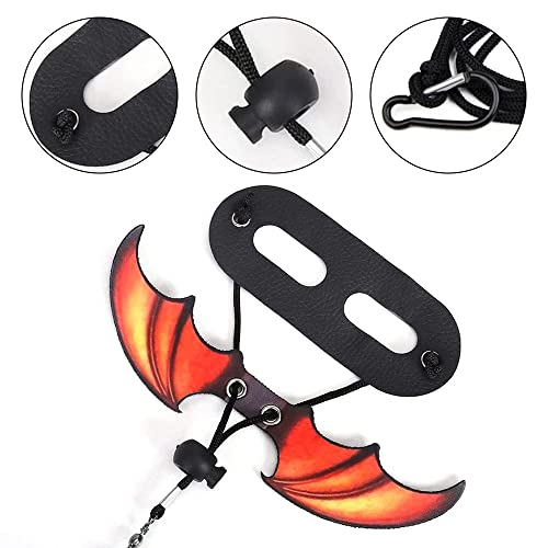 Image of DONGKER Bearded Dragon Leash Harness,3 Size Adjustable Leather Lizard Wing Harness Leash for Lizard Amphibians Small Animals