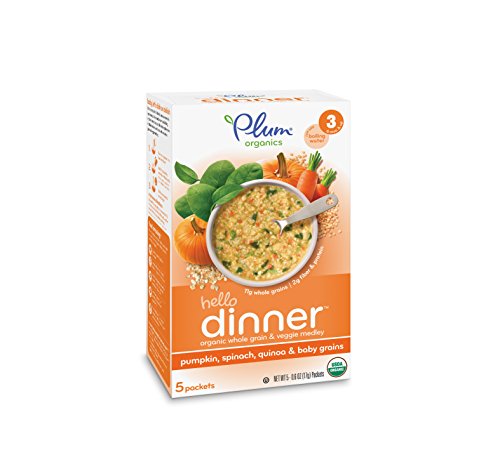 Plum Organics Baby Hello Dinner, Pumpkin, Spinach, Quinoa and Baby Grains, 3 Ounce