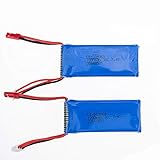 2 pcs 7.4V 1200mAh 30C Lipo Battery with JST Connector for YIZHAN X6 JJRC H40WH MJX X101 WLtoys V666...