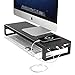 Price comparison product image Vaydeer Monitor Stand with USB 3.0 Ports and Audio/TF/SD Port, Metal Computer Stand Riser for Desk, Aluminum PC Screen Stand for Office, Laptop, Computer, iMac, Printer up to 32 Inches - Black