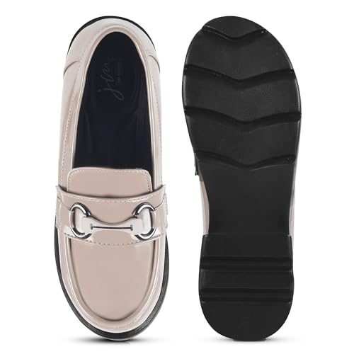 Image of JM LOOKS Women's Stylish Loafers Chunky Sole for Slip On Casual Shoes for Work & Office