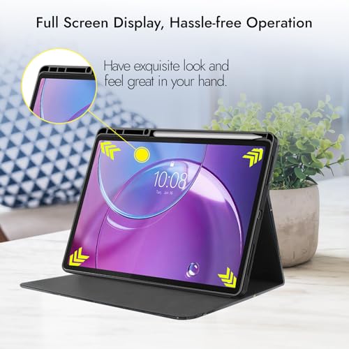 Image of Robustrion Case for Lenovo Idea Tab Pro 2nd Gen 13 inch Cover Case with [Pencil Holder], Folio Flip Cover for Lenovo Idea Tab Pro 2nd Gen Cover 13 inch [Auto Sleep Wake Support] - Ocean Black