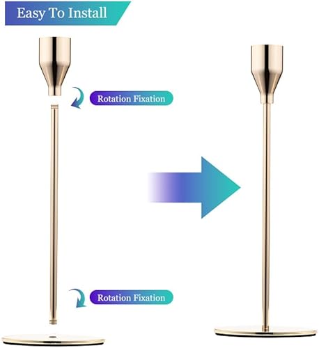 Miniatura 4 de Aha Essential - Juego de 6 portavelas cónicos  Portavelas decorativos para decoración del hogar, boda, comedor, fiestas, aniversario, baño,