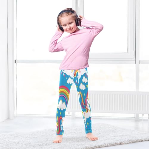 Toddler Girls Leggings Printed Yoga Pants Leggings Unicorn and Rainbow for Kids4
