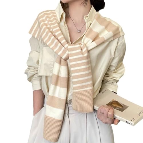 Sweater Shawl Wraps for Women Knitted Knotted Shawls Wrap Casual Striped Scarf Cape Pashmina Shawl Shoulder Top Wrap4