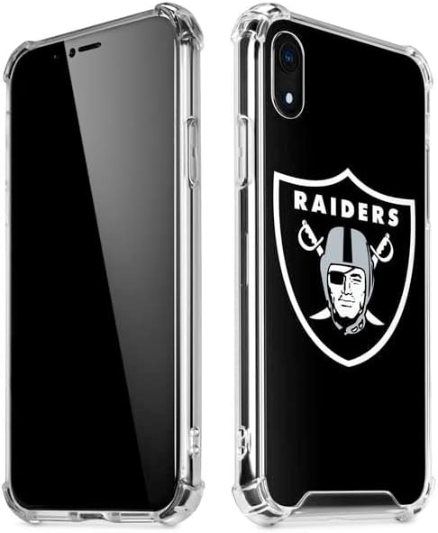 Skinit Clear Phone Case Compatible with iPhone XR - Officially Licensed NFL Las Vegas Raiders Large Logo Design