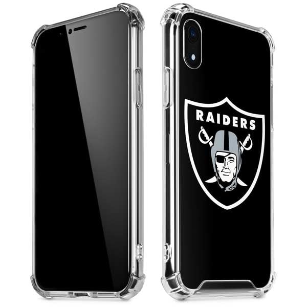 Skinit Clear Phone Case Compatible with iPhone XR - Officially Licensed NFL Las Vegas Raiders Large Logo Design