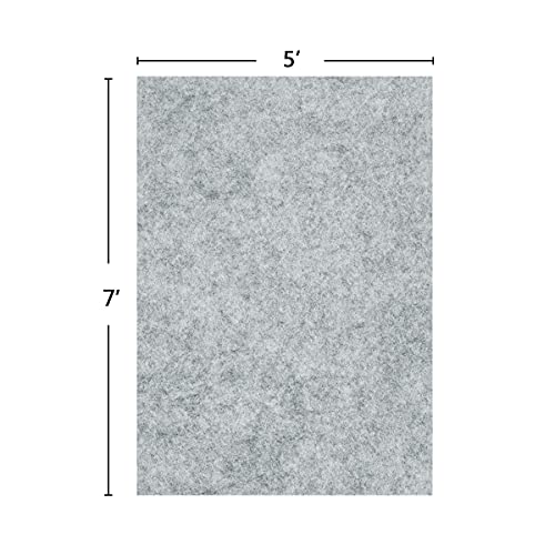 Mayshine Basics - 5'X7' - 100% Felt - Premium Comfort Rug Pad - Also Available With Non Slip Option - Safe For Hardwood Floors And All Surfaces #TOP1
