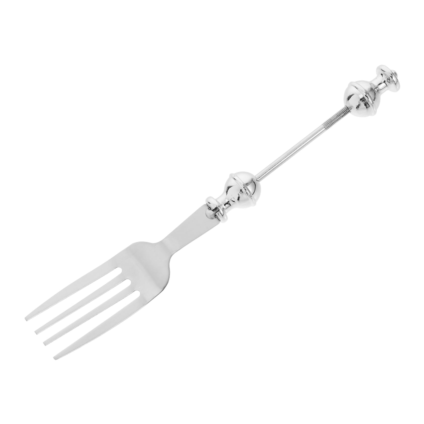 DECHOUS Beadable Dinner Fork Stainless Steel for DIY Crafts Serving Desserts Stainless Steel Utensil for Western Tableware