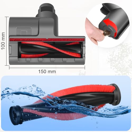 Miniatura 6 de Drrobor Mini Cepillo Motorizado Para Dyson V10 V11 V15 V7 V8, Mini Boquilla Turbina Para Colchones De Limpieza, Tapicería Y Escaleras