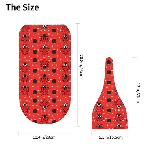 Image of Polka Dot Ladybug Newborn Swaddle Blankets Hat Sets Soft Baby Receiving Blanket Swaddle Sack for Baby Shower Infant Boy Girl Gift