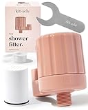 Kitsch Shower Head Filter for Hard Water - Water Softener for Shower, Hardwater Filter for Showerhead, Improves Hair,Nails & Skin, Removes Chlorine, Heavy Metals & Other Harmful Substance -Terracotta