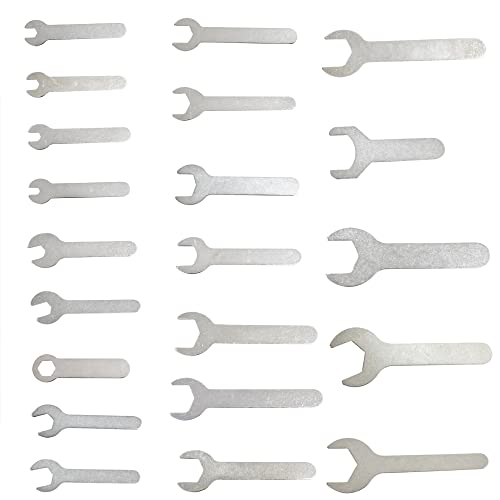 Lotatheta 1.5-2mm Brake Wrench Kit - 21 Sizes 4-24mm, Adjusting Offset Bolts, Cone Wrench, Cycling Tool, Nickel Plated
