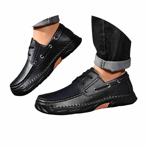 Mocasines transpirables para hombre en tallas grandes, calzado informal sin cordones de verano