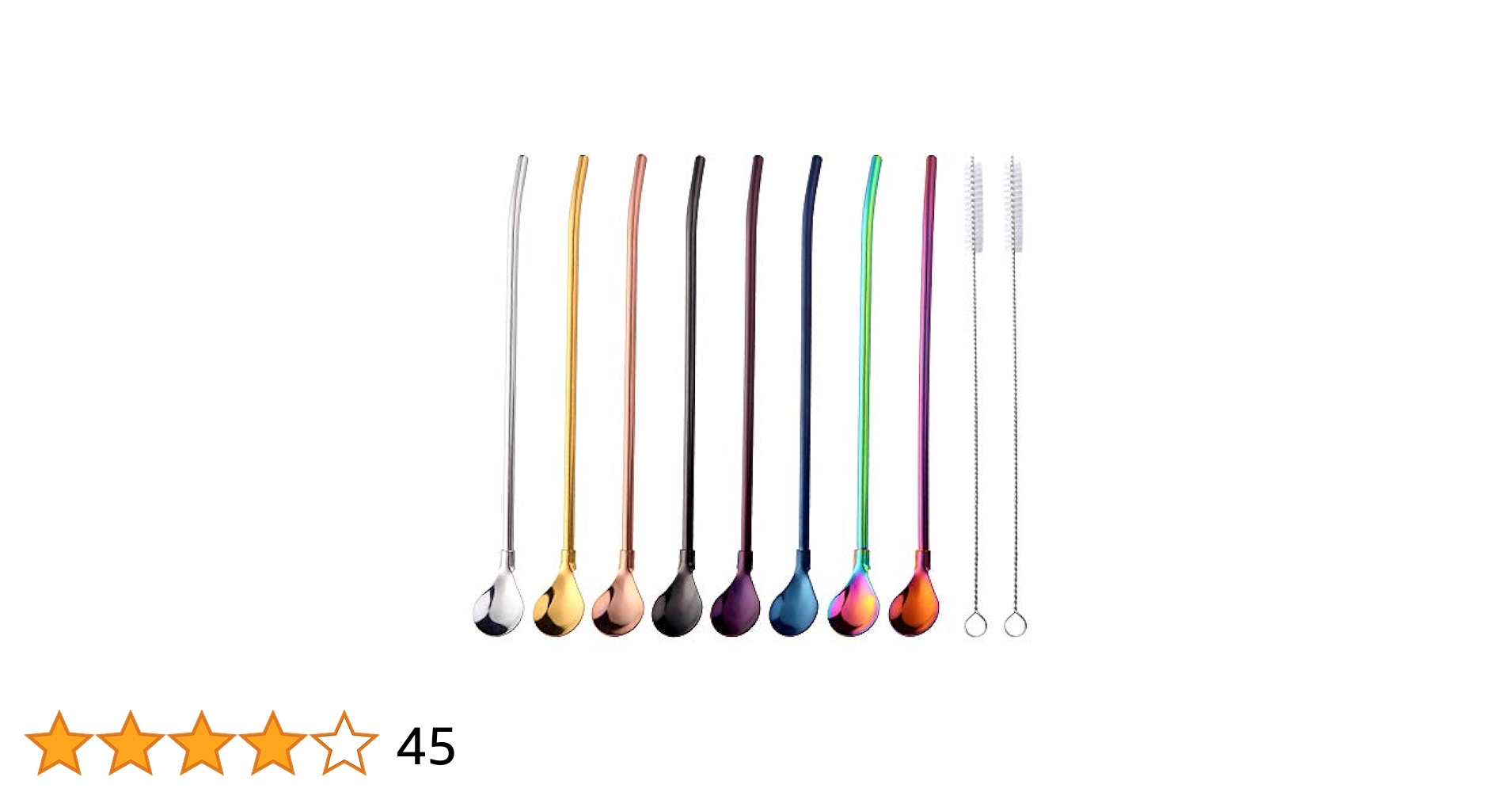 銀製　ストロースプーン　6本セット　掃除用ブラシ付き 銀製 ストロースプーン 6本セット 掃除用ブラシ付き 銀製