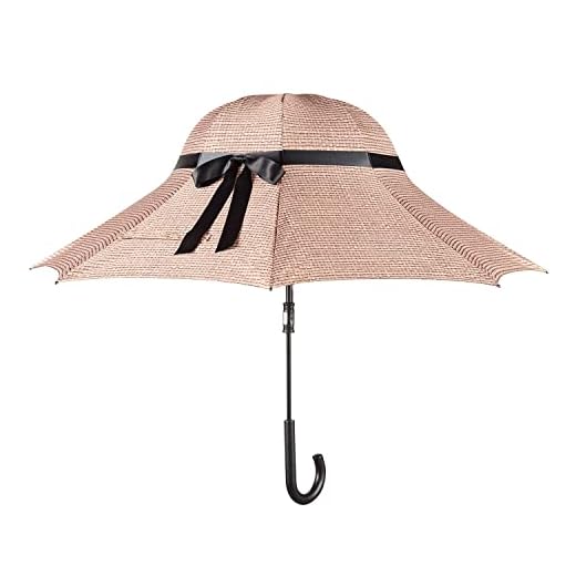 WHAT ON EARTH Hat Print Umbrella - Sun Hat Parasol, Cute Umbrella with Bow