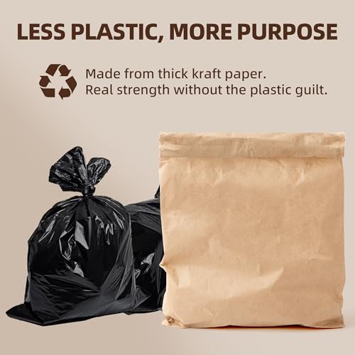 (20-Pack) Calvana Super Strong Compactor Bags, Heavy-Duty Kitchen Paper Trash Bags with Leak Proof Plastic Liner, Reinforced Bottom, Fits GE Model Compactors with Rectangular Containers - Thumbnail 6