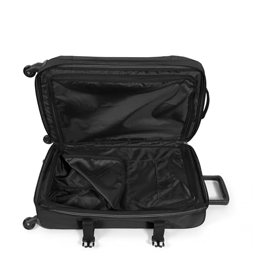 Image of EASTPAK TRANS4 S - 44L Small Cabin Wheeled Luggage, Two Compartments, TSA Lock, 360 Spinner Wheels, and Telescopic Handle, Black