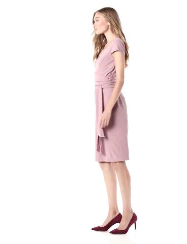Dress the Population Women's Dana Cap Sleeve Stretch Short Dress Dress, Light Mauve, XXS at Amazon Women's Clothing store