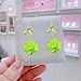 Just Follow Resin Flower Cluster Ball Dangle Drop Earrings for Women Spring Summer Bohemian Floral Petal with Green Leaf Earrings Vacation Party Jewelry (Neon Green)