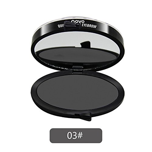 Indexu Waterproof Eyebrow Seal Stamp Powder Simple Eyebrow Kit with Mirror 3# Gray Black