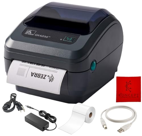 Zebra GK420D renewed direct thermal printer gray