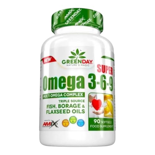 AMIX   Suplemento Alimenticio   Súper Omega 3 6 9 en Formato de 90 Cápsulas   Ayuda a Regular Tu Organismo   Contribuye al Correcto Funcionamiento del Corazón