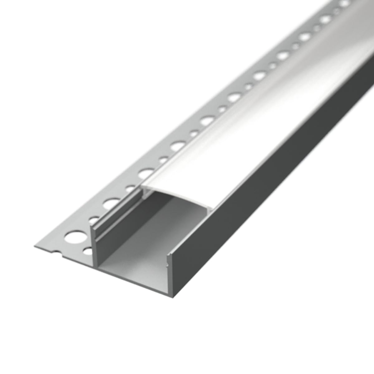 Profil en aluminium BETA2 de 2 m encastré Plaque de plâtre Carrelage pour bande LED coque mate (BETA2L)