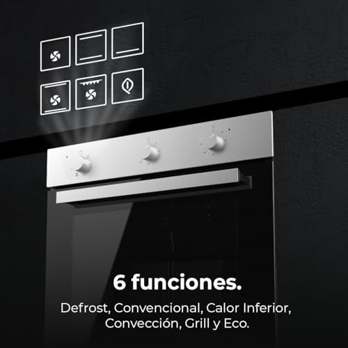 Miniatura 5 de Cecotec Horno Integrable Multifunción 70l Bolero Hexa M236000 Line Time. 2800w, 6 Funciones, Temporizador, Steam Base Xxl, Steam Assist, Steam Easyclean, Cooling Fan, Modo Defrost, Eco, Convección