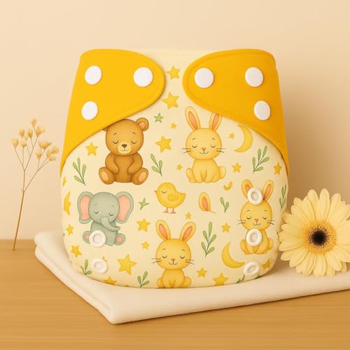 Image of Blushbaby Premium Reusable Cloth Diaper for Babies (3 Months - 3 Years) | 1 Washable Diaper with 1 Insert Pad | Adjustable, Leak-Proof, rash free & Absorbent | Freesize Diaper (5-18kg)