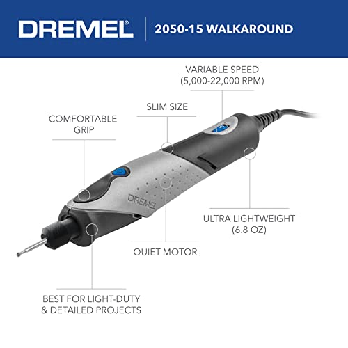 Dremel 2050-15 Stylo+ Versatile Craft Rotary Tool, Wood Carving Detail Tool, Perfect For Glass Etching, Leather Burnishing, Jewelry Making, Polishing, Woodworking And More Craft Projects , Gray #TOP3
