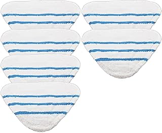 SPARES2GO Washable Cover Pads Compatible with Beldray 5-in-1 9-in-1 Steam Cleaner Mop (Pack of 6)