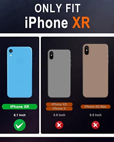 SHIELDON Case for iPhone XR, Genuine Leather Wallet Case with[RFID Blocking][Viewing Stand][TPU Shell][Card Slots] Folio Case Compatible with iPhone XR (6.1 inches), Brown