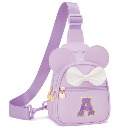 Image of Initial Sling Bag Crossbody Purse for Kids Girls Age 3-8