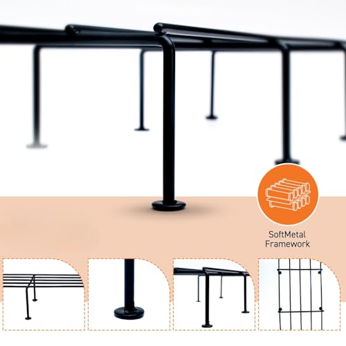 Image of Plant Stands (Set of 4) Plant Rack for Balcony Rust proof Flower Pot Rack for Living Room with 7 Layer Coating (Rectangle Black) Anti-Rust iron Planter Stand | Set of 4 | Rectangular | 120Kg Load Capacity | Galvanized Metal Planter / Pot Rack