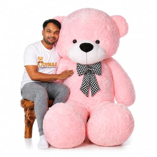 Image of 6.5 Feet Giant Pink Teddy Bear - Extra Large Soft Plush Stuffed Animal Toy for Kids, Girls, Boys, Adults | Cuddly Gift for Valentine's Day, Birthdays, Anniversary (Pink)