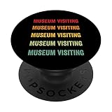 Amoureux des visiteurs de musée, amateur de visiteurs de musée, arc-en-ciel des PopSockets PopGrip Interchangeable
