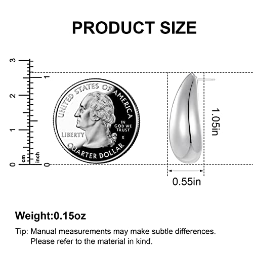 Muyan Silver Long Waterdrop Earrings For Women Polished Droplet Earrings #TOP5