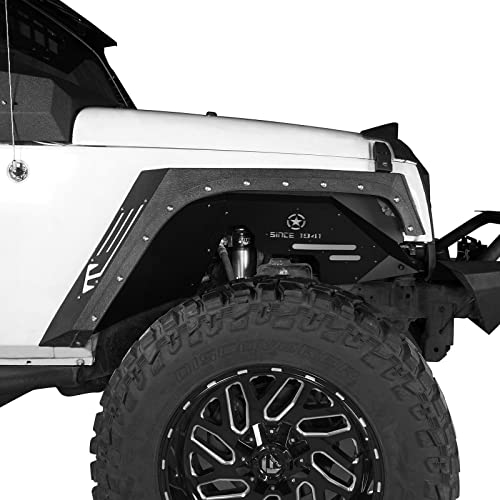 Hooke Road Front & Rear Inner Fender Wheel Well Inner Liners Compatible With Jeep Wrangler Jk & Unlimited 2007-2018 2/4 Doors #TOP1