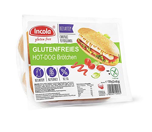 GLUTENFREIE BACKWAREN Hot Dog Brötchen (130g: 2x65g) | Brötchen | Laktosefrei, Sojafrei, Weizenmehlfrei