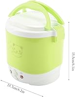 Vista 5 de Arrocera, olla arrocera pequeña, olla arrocera de 6 tazas, olla arrocera de 1 litro, vaporera, lonchera eléctrica de 12 V para coche, vaporizador