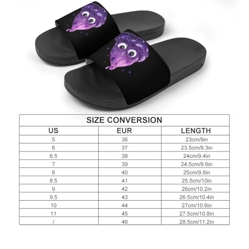 Purple Galaxy Poop Unisex Shower Shoes House Slippers Non-Slip Indoor Bathroom Shoes for Pool Beach 45 (275mm)2